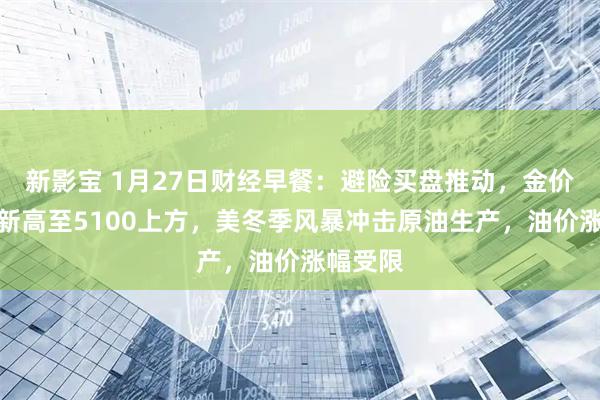 新影宝 1月27日财经早餐：避险买盘推动，金价创历史新高至5100上方，美冬季风暴冲击原油生产，油价涨幅受限